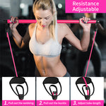 Fitness Bar with resistance bands