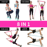 Fitness Bar with resistance bands